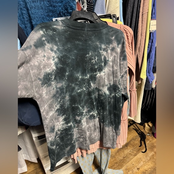 Free People Be Free Tie Dye Tee Charcoal Gray Size Small Like New Retail $58 - Picture 6 of 7
